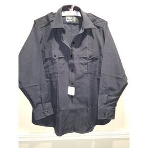 Flying Cross Command Shirt W 44 REG Black Law Enforcement Police NEW